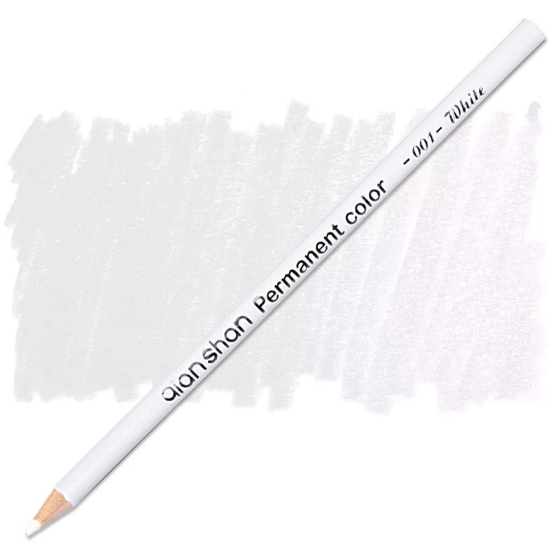 qianshan 5Pcs Black White Color Pencils - Permanent Color Drawing Pencil Oil-based Wooden Colored Pencils for Artist and Beginner Art Projects, 2 Colors of 3 White, 2 Black - Image 5